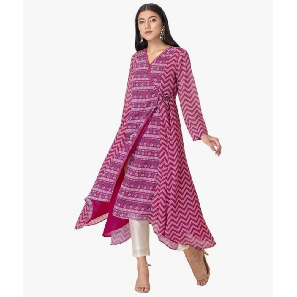 NWT Indya brand Pink Chevron Kurta (dress) size small